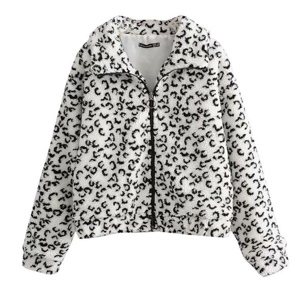 

women's jackets womens and coats 2021 fashion women casual zipper pockets printed leopard long sleeve jacket coat#4, Black;brown