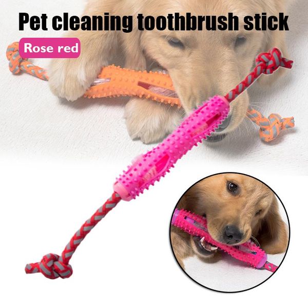 

party favor dog toothbrush durable chew toy stick soft rubber teeth clean and small medium large puppies ghs99