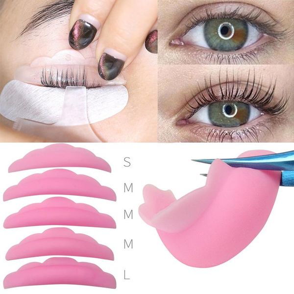 

pair eyelashes silicone gasket perm eyelash pad protection pads extension perming makeup tools false