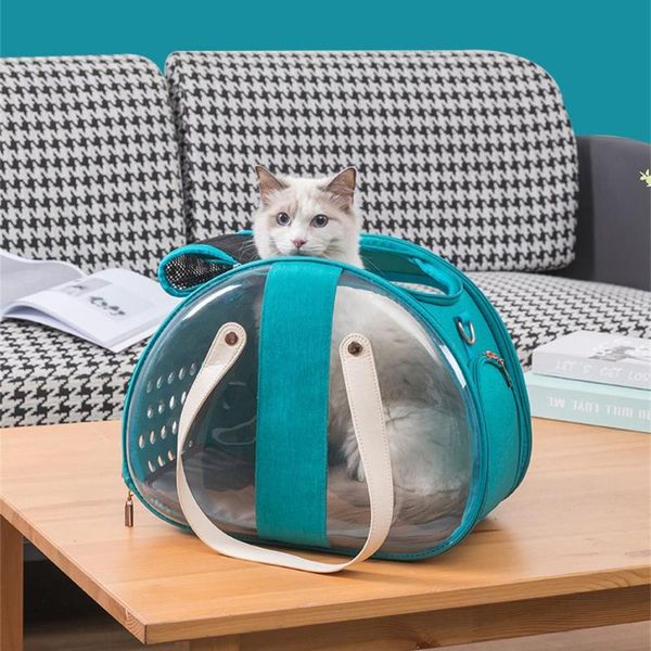 

cat carriers,crates & houses pet carry bag pvc folding for dog teddy outdoor travel breathable cage