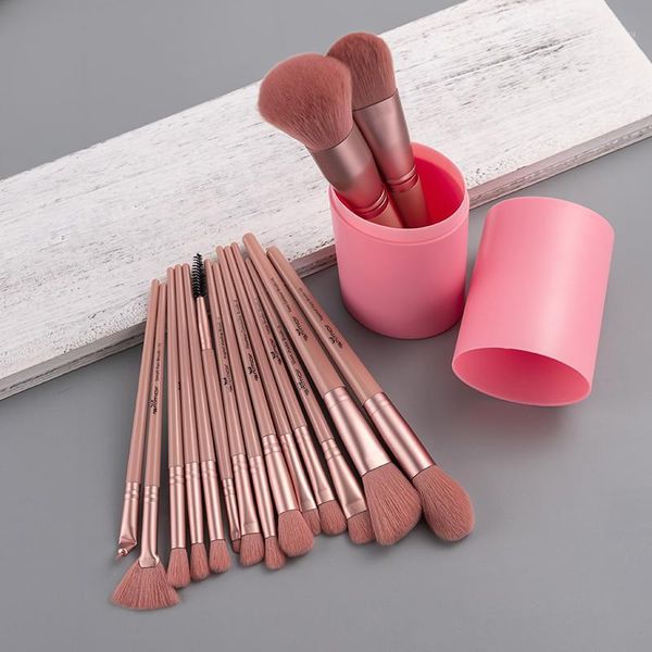 

anmor 4/12/16 pcs makeup brushes set professional make up brush for eyeshadow foundation powder eyeliner eyelash with cylinder1