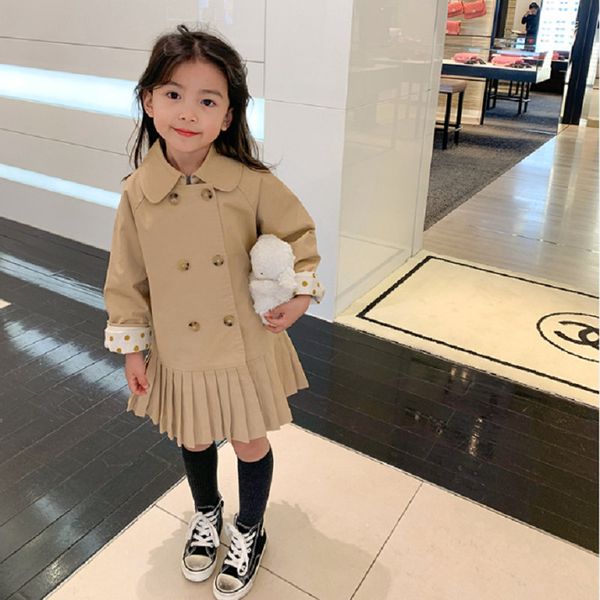 

childrens clothing kids clothes 2022 autumn new products windbreaker dress girls clothes childrens fashion clothes, Blue;gray