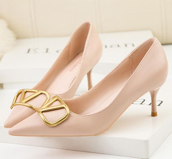 

spring summer dress shoes high-end quality fashion ladies leather real silk high heels height of 1 j0az, Black