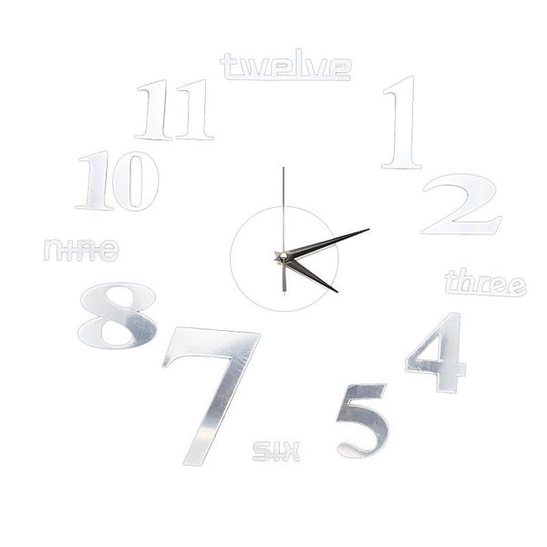 

large wall clock mirror sticker big watch home decor unique gift diy clocks