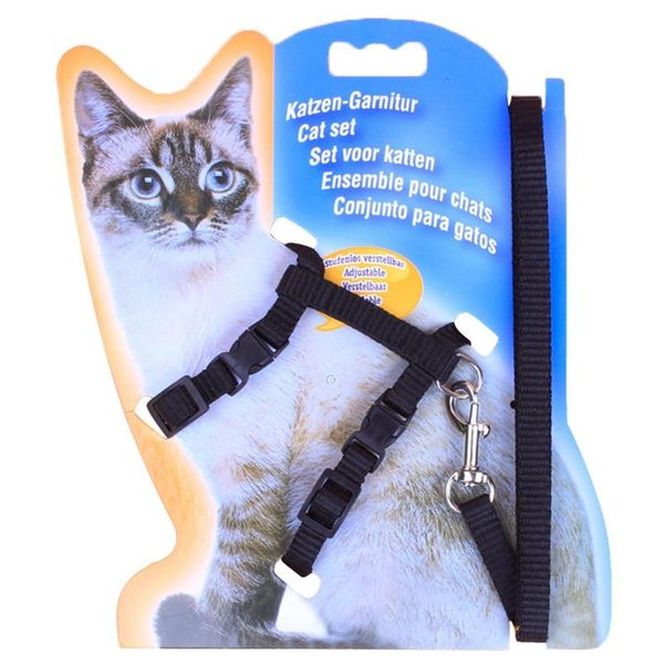 

cat collars & leads pet supplies nylon durable adjustable leash chest strap 5 colors fashion cool