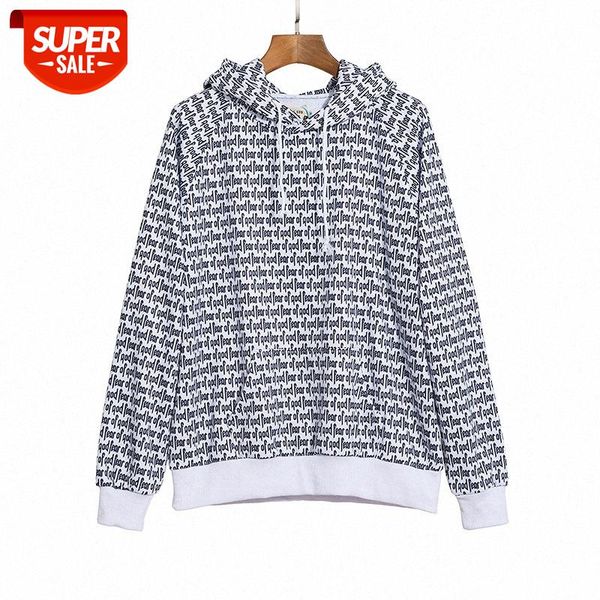 

fully printed letter print bieber luhan with hooded sweater coat #kf70, Black