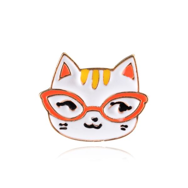 

cute animal cat small size hard enamel brooches pins lapel pins for boy girl men women clothes backpack hat jacket badge wholesale fashion, Blue
