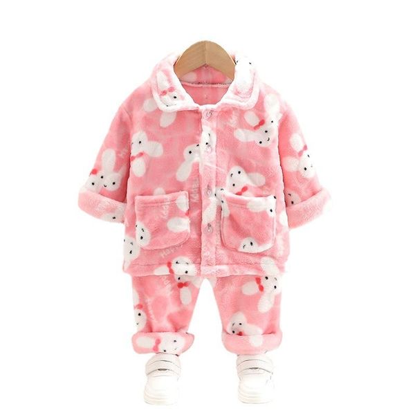 

pajamas autumn winter baby girls clothes fashion cartoon children sleepwear coat pants 2pcs/sets toddler boys clothing kids, Blue;red