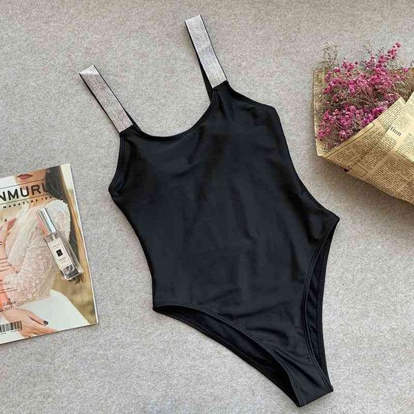 

women's swimwear bandeau shiny glitter swimsuit women solid female push up bathing suit swim monokini 5024 6dak, White;black