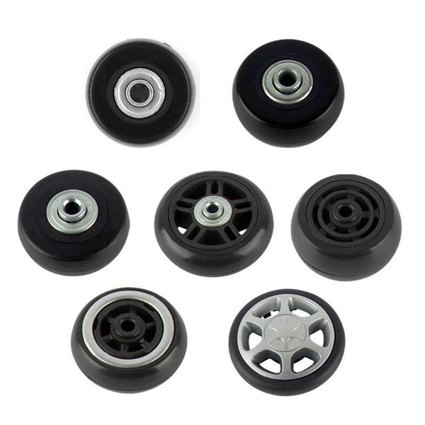 

suitcase single swivel wheel multiple sizes plastic inline outdoor skate wheels luggage case replacement parts accessories bag &, Black