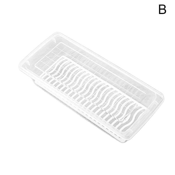 

1pc keeping box plastic seafood fish vegetable drain kitchen refrigerator fruit storage s r6a6 bottles & jars