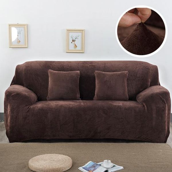 

chair covers 1pc plush thicken universal sofa cover all-inclusive elastic sectional couch anti-dirty for living room
