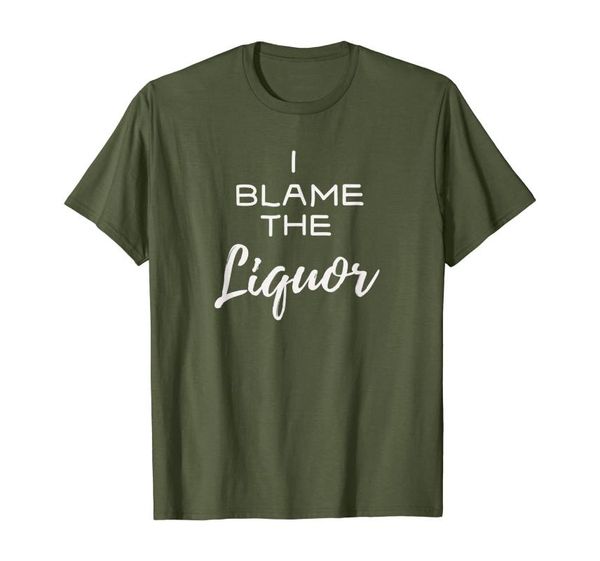 

men's t-shirts funny i blame the liquor bartending party t-shirt, White;black