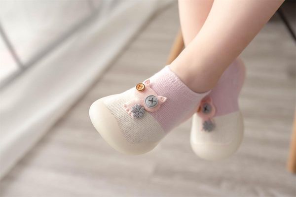 

first walkers baby girls boys cute cartoon non-slip cotton toddler floor socks animal pattern walker shoes for borns 0-3 years