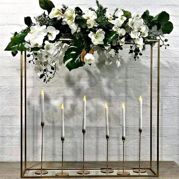 

vases 60cm tall)gold flower stand floor metal road lead wedding table centerpiece rack event party decoration 97