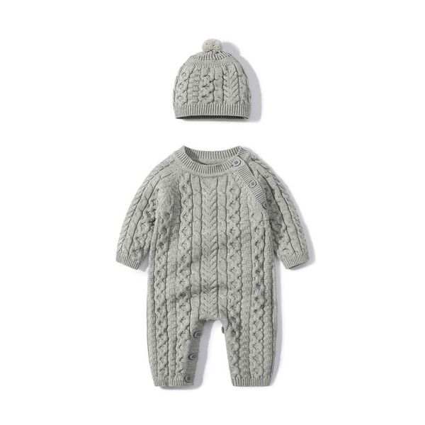 

jumpsuits baby kids knitted for autumn and winter infants boys girls knitwear rompers, Blue
