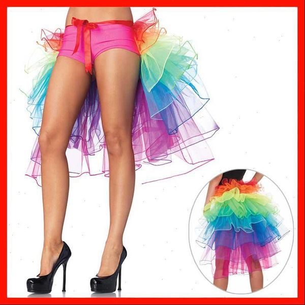 

womens skirt sale layered rainbow bustle dance tulle tutu for clubwear carnival american party skirts fairy, Black