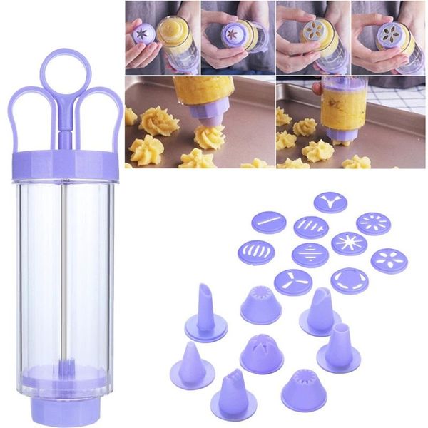 

baking moulds cookie tools manual biscuit press stamps set cake decorating maker with 8 nozzles 10 molds #