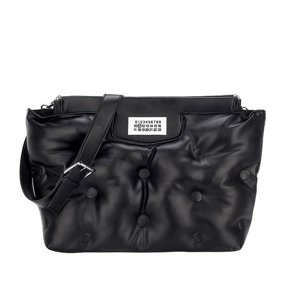 

designer women shoulder bags casual space padded pillow bag luxury soft black pu leather crossbody messenger large totes