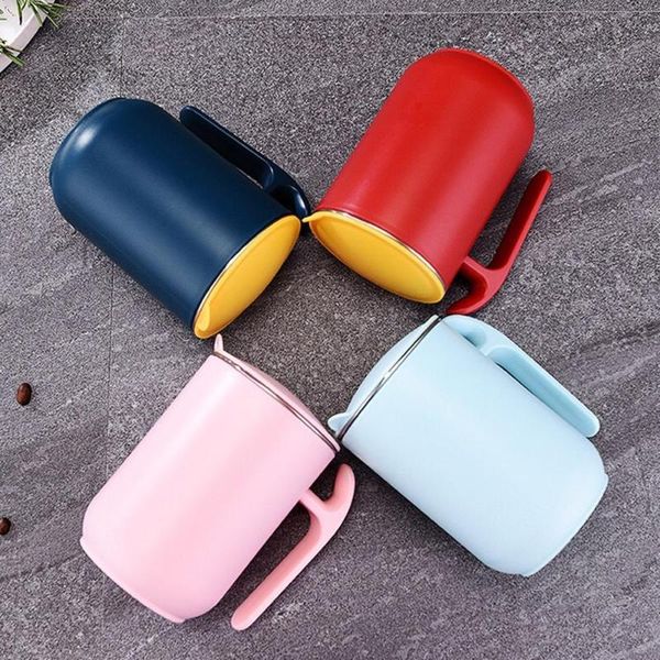 

mugs 550mlstainless steel mug large capacity leak-proof creative office water cup coffee with sealed lid