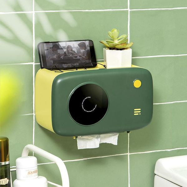 

toilet paper holders creative speaker holder waterproof tissue storage box wall mount roll garbage bag rack bathroom shelf