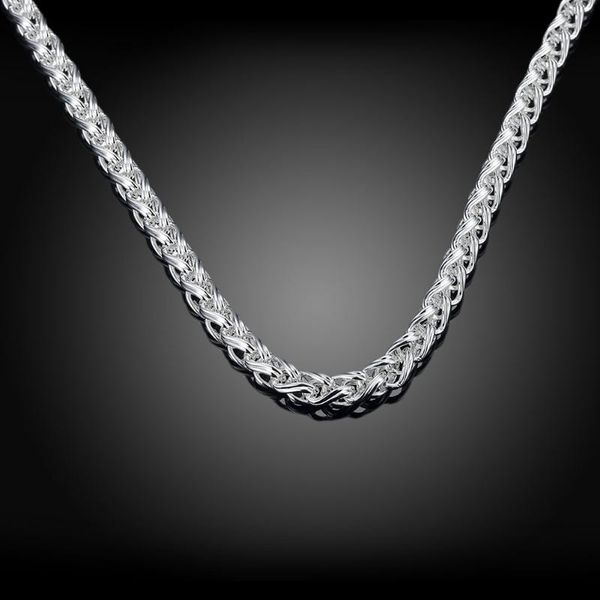 

chains 925 sterling silver 6mm solid ladies twisted chain necklace men's fashion collar jewelry christmas gift