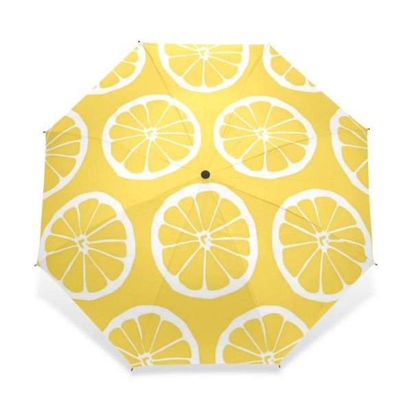 

umbrellas fully automatic orange umbrella cute fruit pattern folding rainy yellow women for children rain