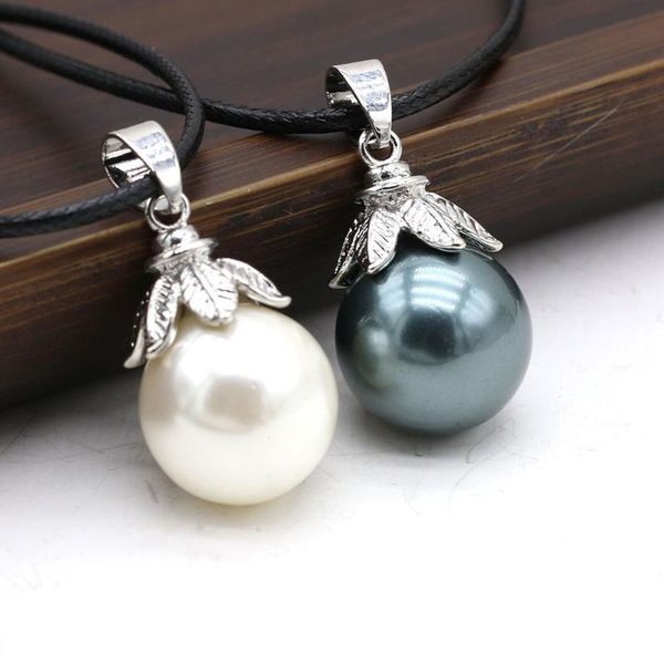 

pendant necklaces selling natural mother-of-pearl shell bead alloy retro elegant charm necklace exquisite gift for woman girlfriend, Silver