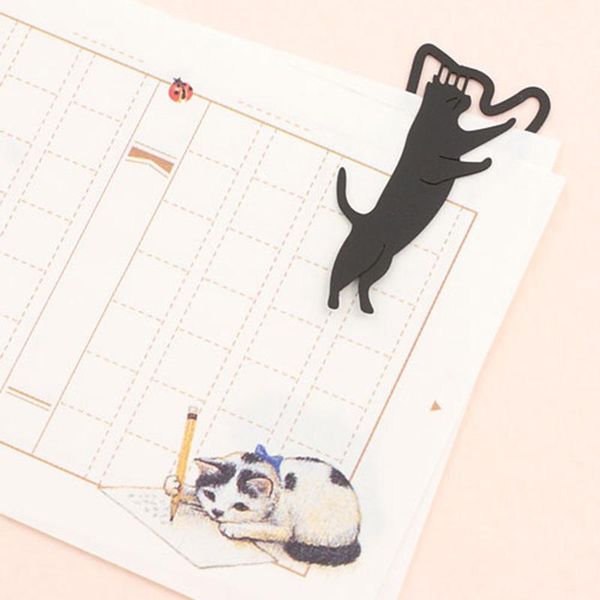 

bookmark 1piece cute cat metal bookmarks kawaii black book markers creative paperclip for books kids girl gift korean stationery supplies