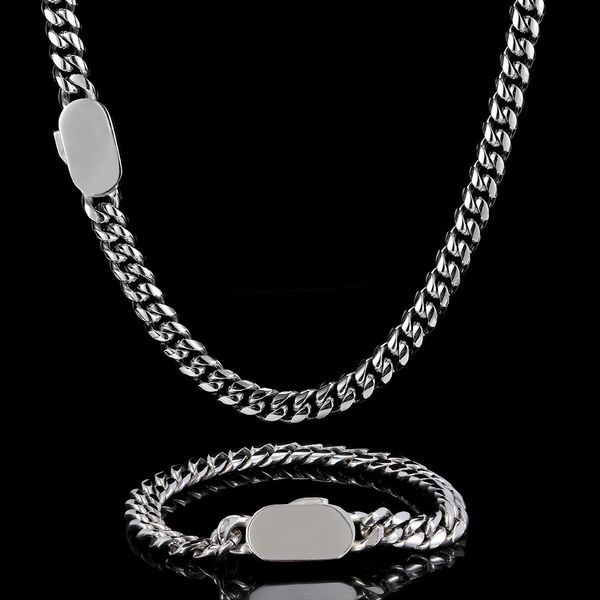 

factory wholesale hip hop new single-sided snap button round grinding cuban chain real gold plated stainless steel bracelet necklace popular