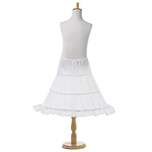 

skirts white long flower girl dress petticoat 2-3 hoops kids princess evening wedding dresses crinoline tutu girls underskirt, Blue