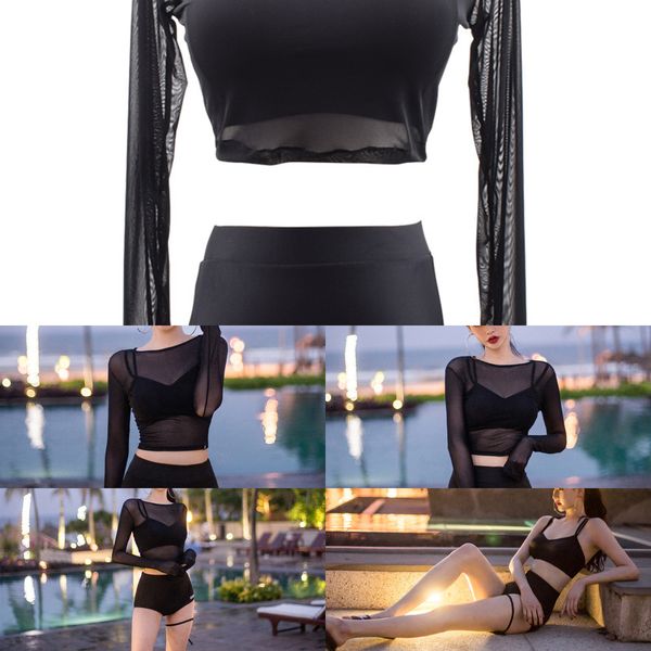 

black bikini mh spring swimsuit with2021, White;black