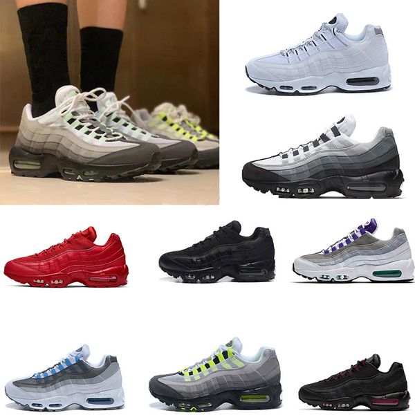 

95 men running shoes 95s gold bred gym red laser fuchsia gradient maxes white blue classic black men sports sneakers trainers