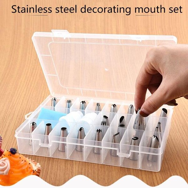 

baking & pastry tools 24pcs/set stainless steel flower cream tips nozzles bag cupcake russian tulip icing piping cake decorating tools.