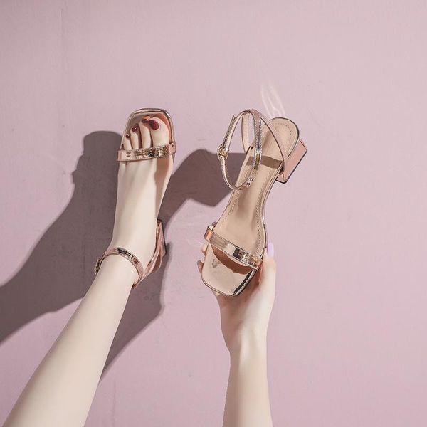 

sandals med medium hoof heels fabric rubber slides, Black