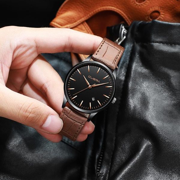 

wristwatches relogio masculino reloj hombre men's watches fashion quartz wristwatch men cassical sports business dial male gift clock x, Slivery;brown