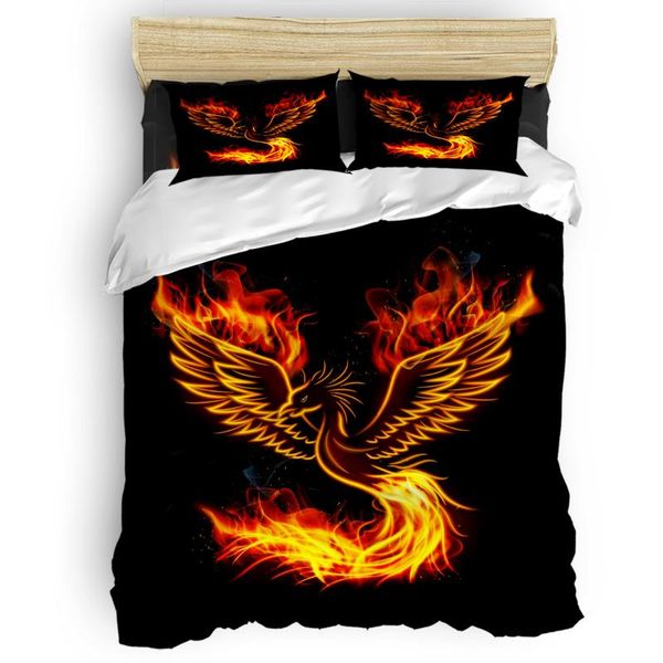 

bedding sets red phoenix animal duvet cover set with pillowcase bedroom supplies king size comforter