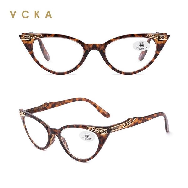 

sunglasses vcka cat eye reading glasses women diamond lightweight presbyopic luxurys eyewar spring leg diopter +1.0 1.5 2.0 2.5 3.0 3.5, White;black