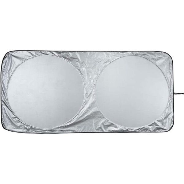 

car sunshade sun visor double circle coated silver cloth front summer folding heat insulation aluminum film