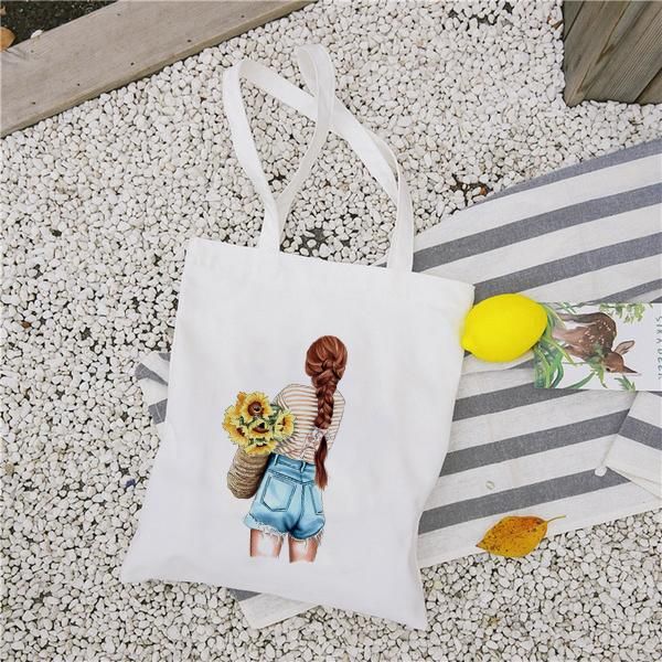 

shopping bags fashion beauty princess girl printing students' book bag tote harajuku ulzzang girls handbag bolsas de tela