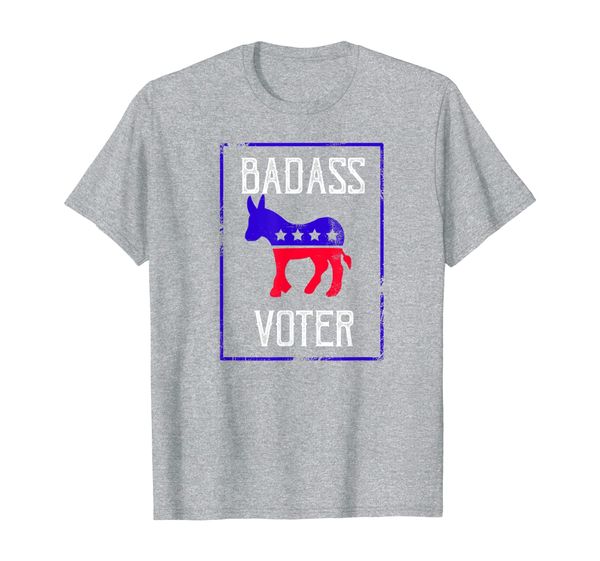 

democrat donkey funny badass voter t-shirt, White;black