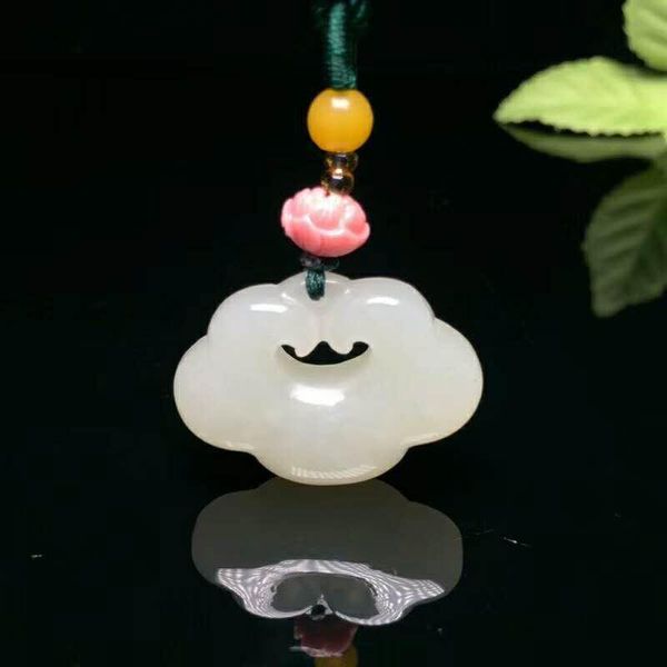 

lockets h36#exquisite hetian jade lock pendant, Silver