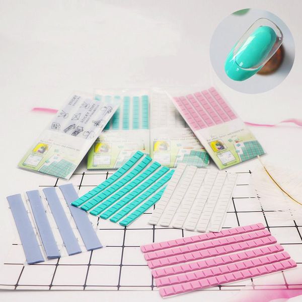 

nail art equipment 2021 diy fixing clay glue adhesive reusable practice stander tips display removable non toxic multi-purpose stick, Silver