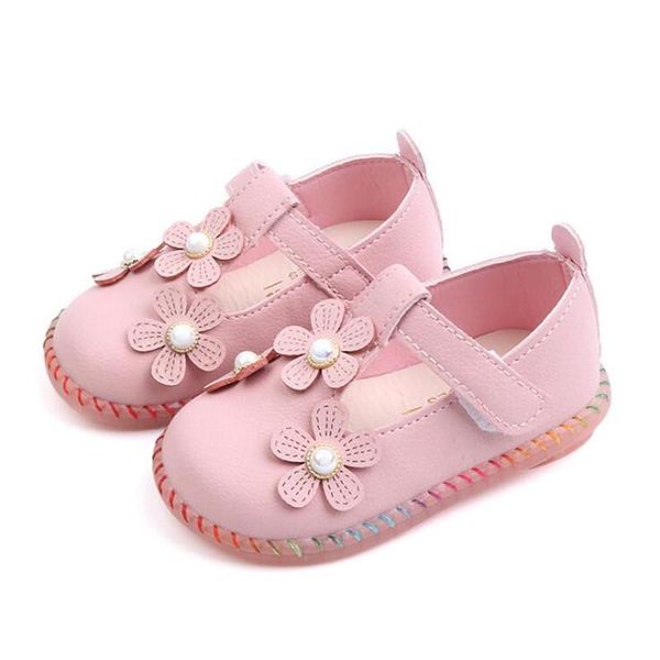 

baby shoes girl toddler cute flowers non-slip soft bottom 0-2 girls princess spring autumn single athletic & outdoor, Black