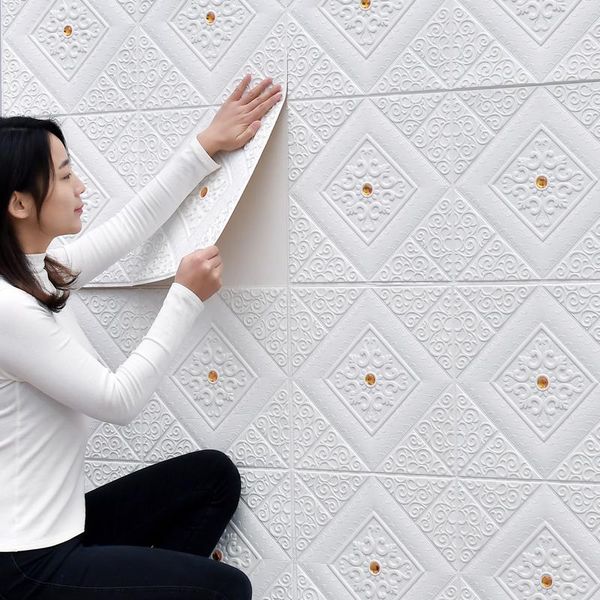 

wallpapers 3d wall stickers imitation brick bedroom decor waterproof self-adhesive wallpaper for living room kitchen tv backdrop
