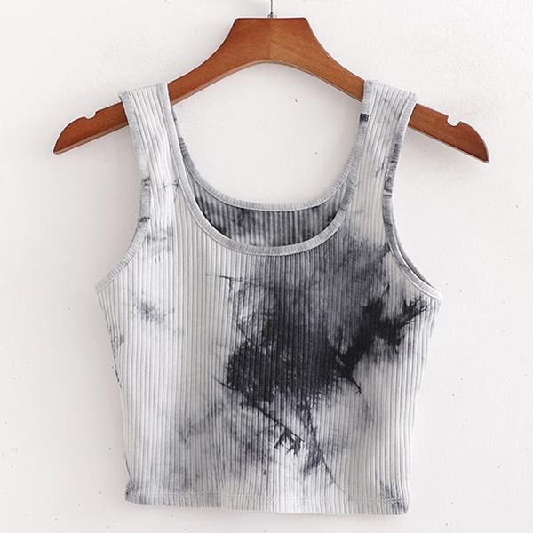 

women's tanks & camis agong vintage summer slim women fashion ink printed tank elegant skinny short female ladies eaa, White