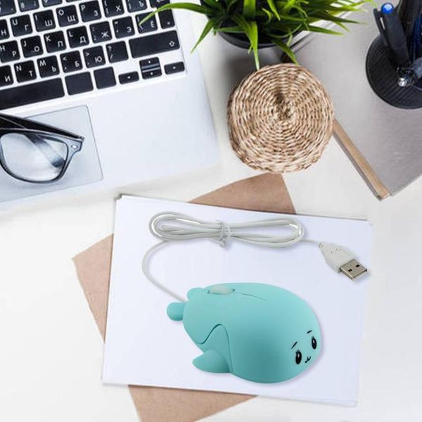 

mice cartoon dolphin mouse girl cute mini wired poelectric gift office s5b9