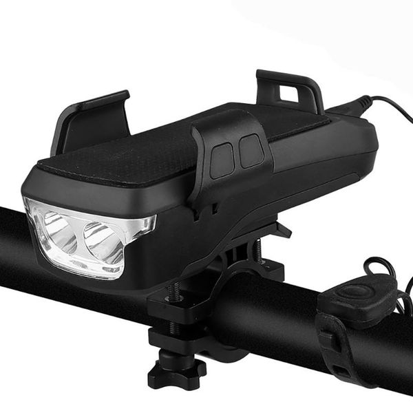 

outdoor cycling bicycle headlight with horn bell bike mtb usb rechargerable led light waterproof accessories bicicleta c18 lights