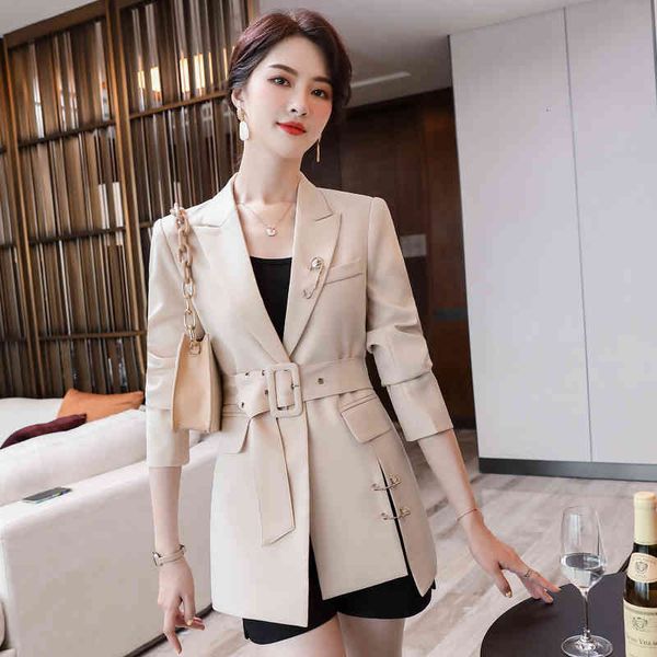 

suit suit female blazer case for spring fashion s-4xl girl coat ladies outerwear red apricot jackets with stripes, White;black