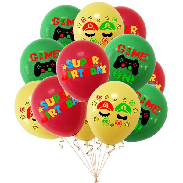 

game theme golden sequins balloon combination birthday party decoration event